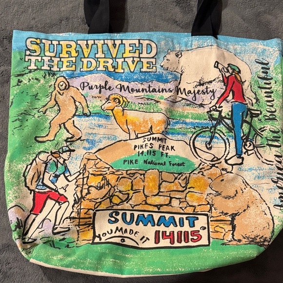 Colorful Colorado Pikes Peak Tote Bag - Picture 2 of 6